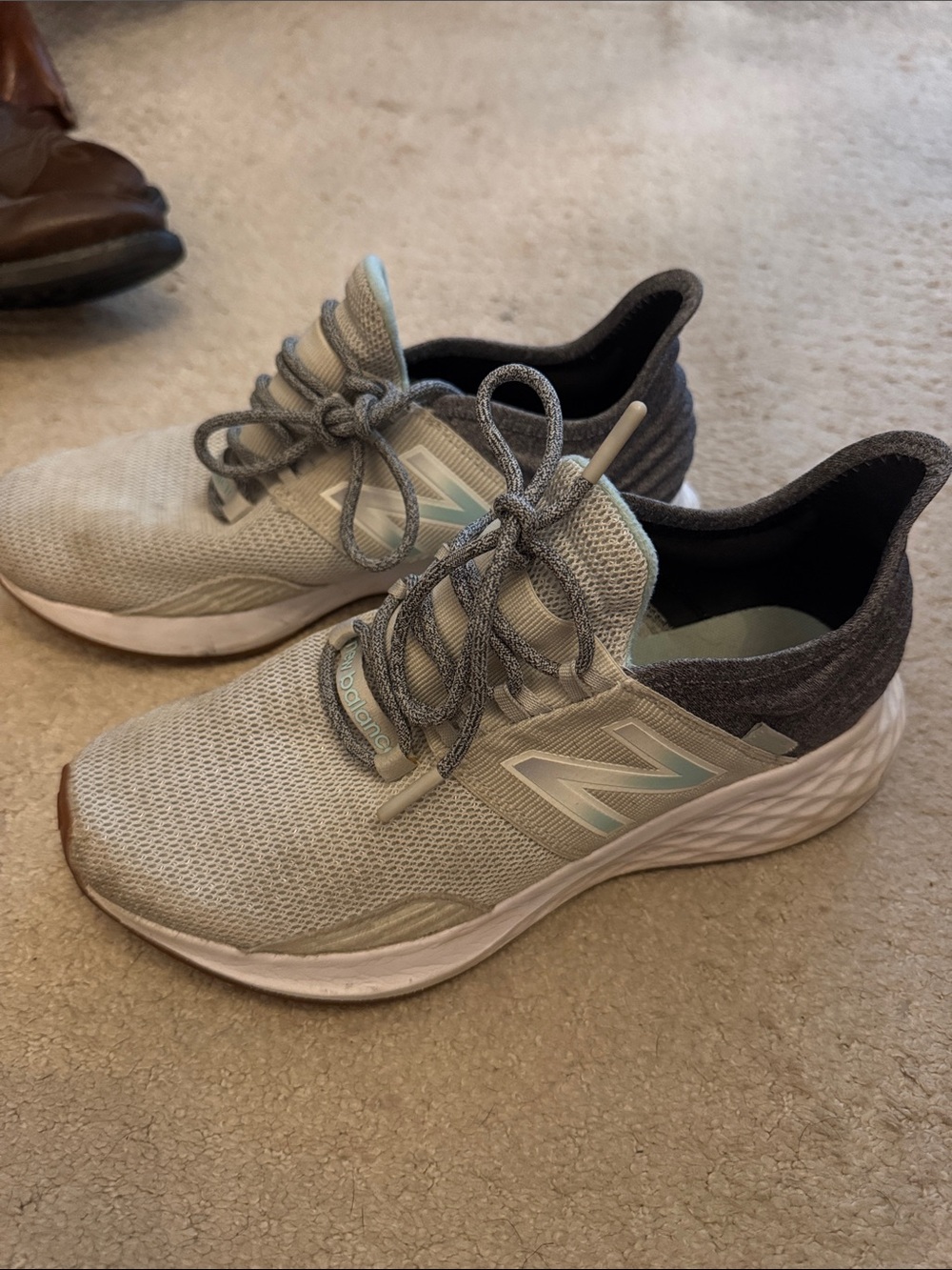 New Balance Blue Gray Mesh Athletic Sneakers
